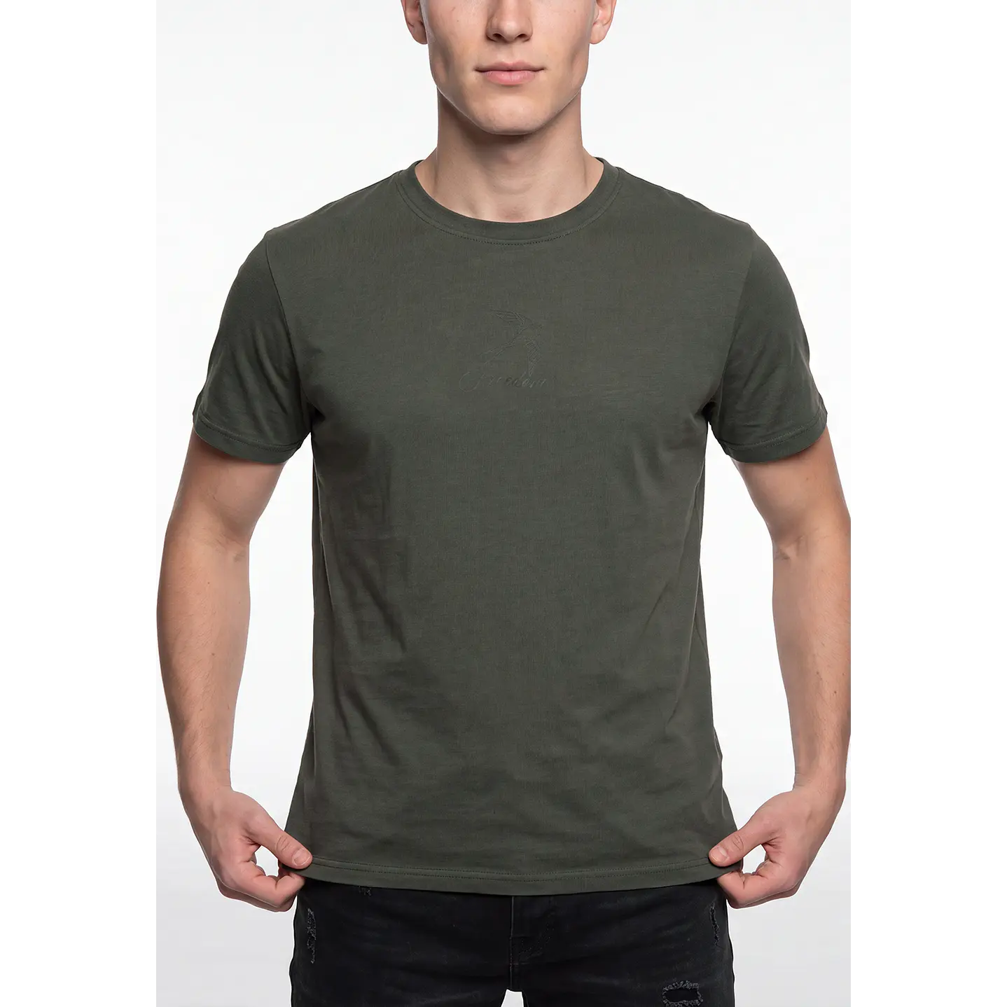 Polera Bordado 3D Hombre Verde 4