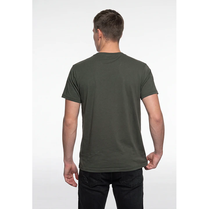 Polera Bordado 3D Hombre Verde 3