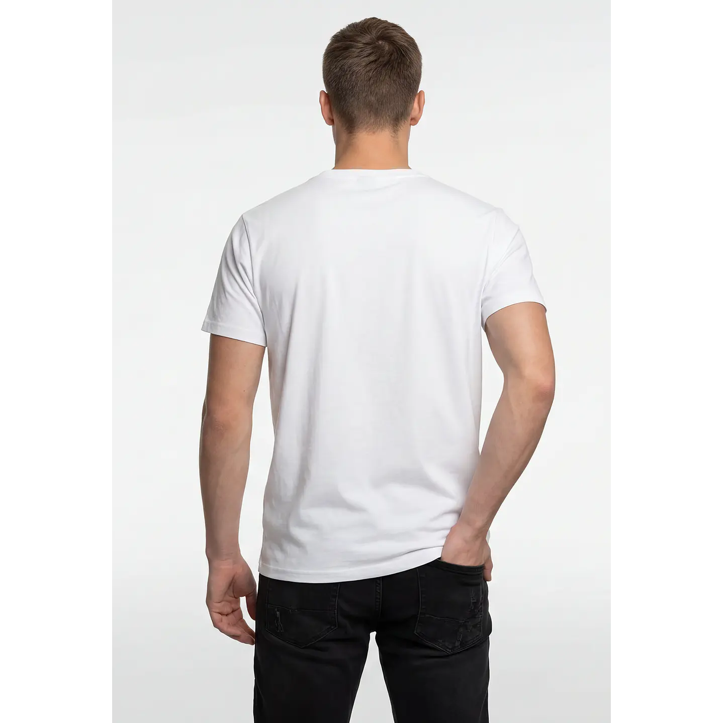 Polera Bordado 3D Hombre Blanco 3