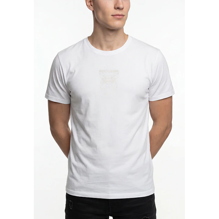 Polera Bordado 3D Hombre Blanco 4