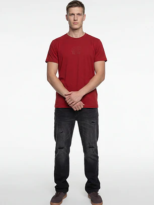 Polera Bordado 3D Hombre Rojo