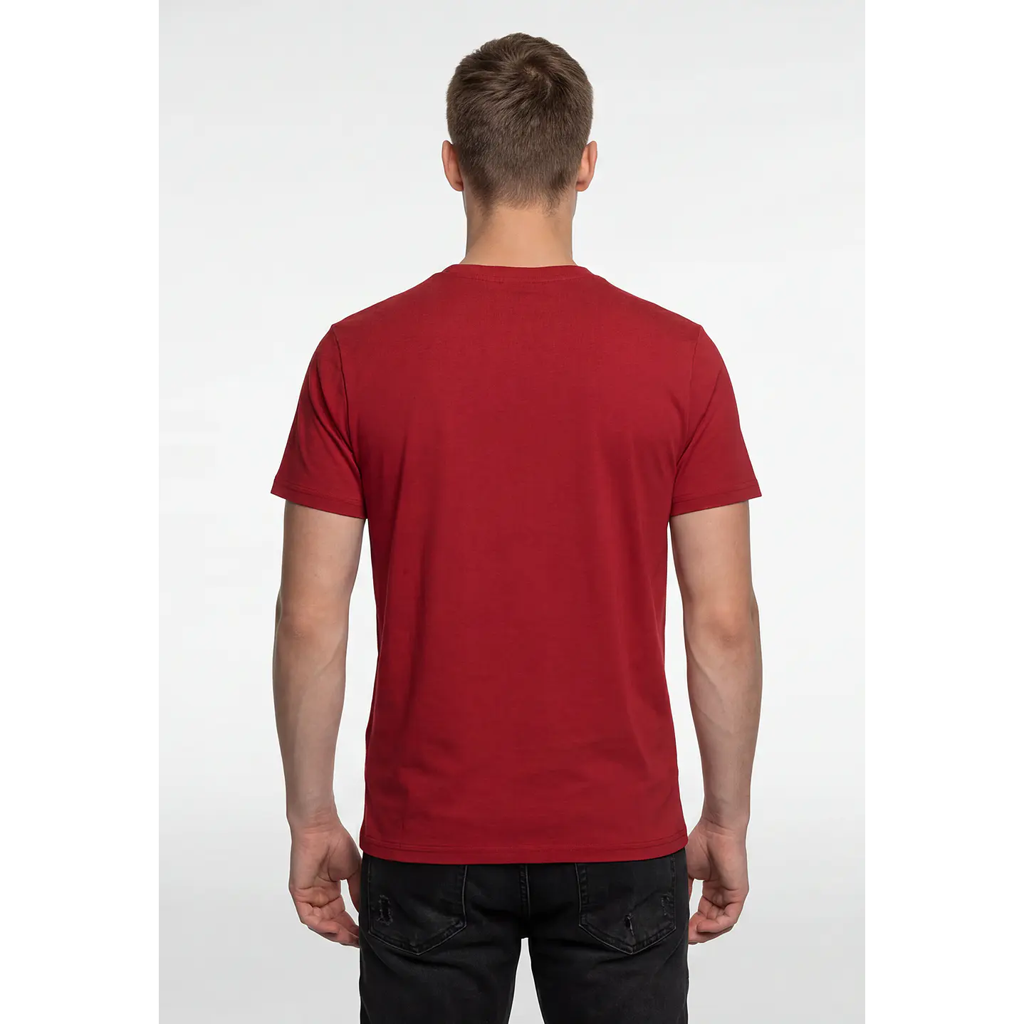 Polera Bordado 3D Hombre Rojo 3