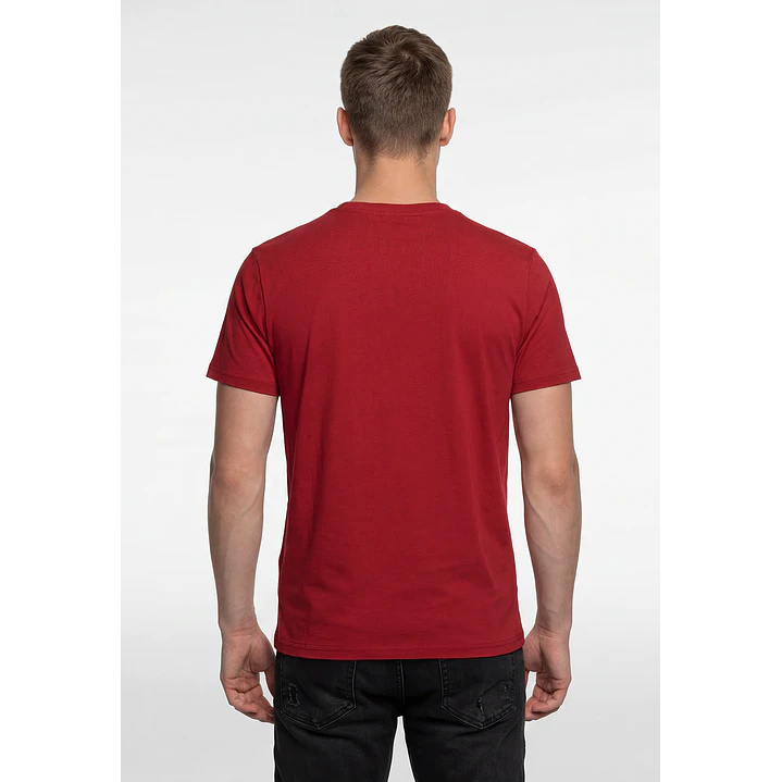 Polera Bordado 3D Hombre Rojo 3