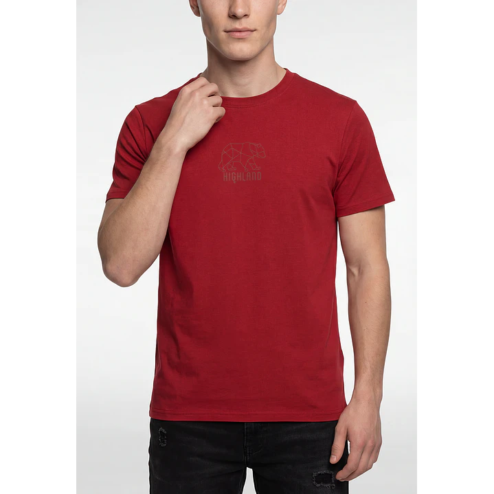 Polera Bordado 3D Hombre Rojo 4