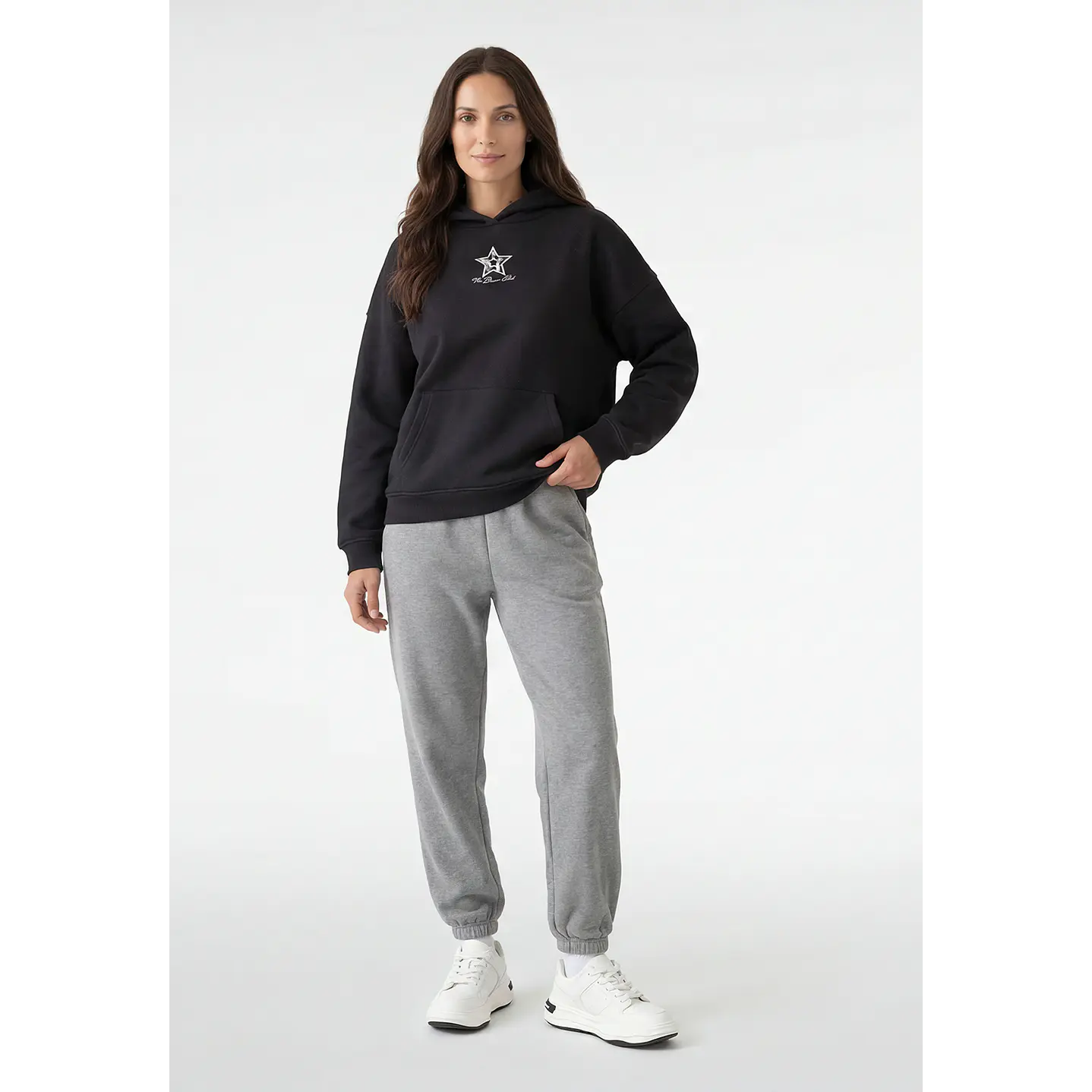 Polerón Numero Mujer Gris 3