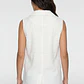 Blazer Lino Mujer Sin Manga Crudo - Miniatura 3
