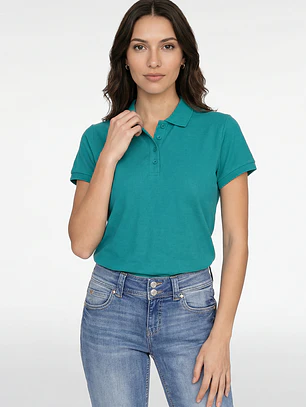 Polera Pique Mujer Turquesa