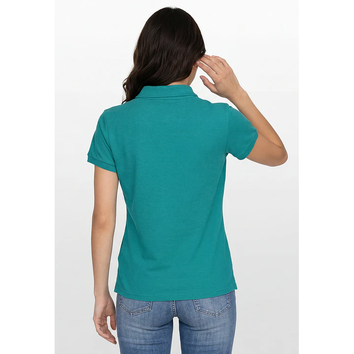 Polera Pique Mujer Turquesa 3