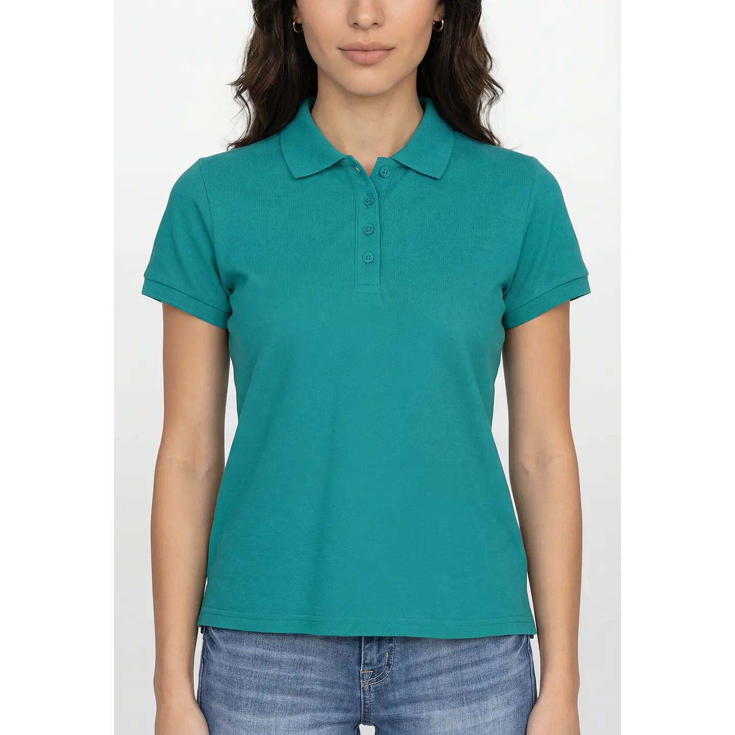Polera Pique Mujer Turquesa 4