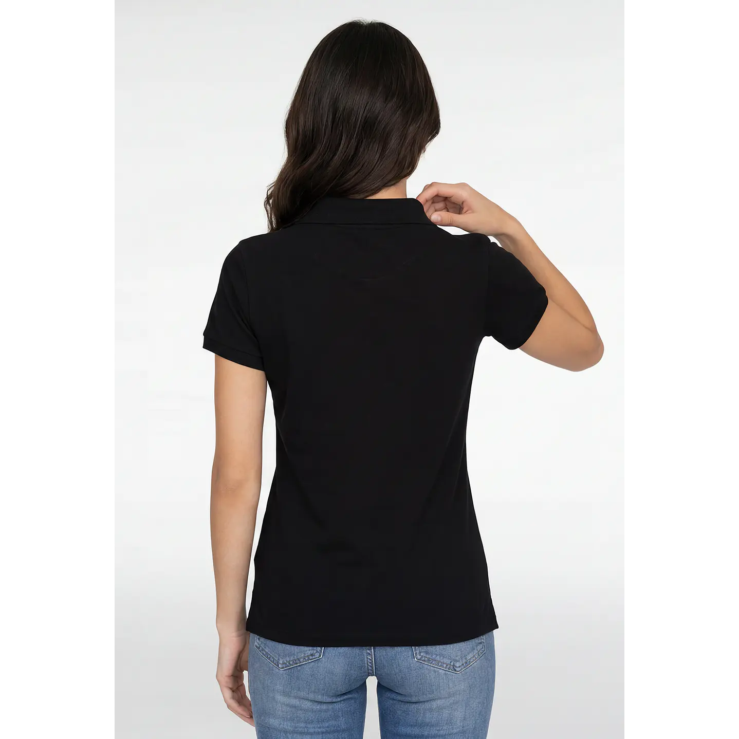 Polera Pique Mujer Negro 3