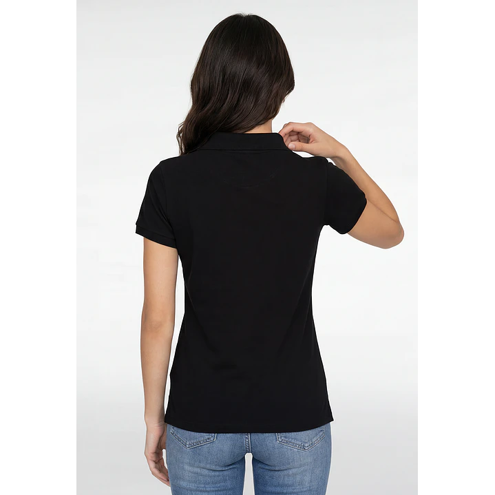Polera Pique Mujer Negro 3