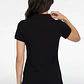 Polera Pique Mujer Negro - Miniatura 3