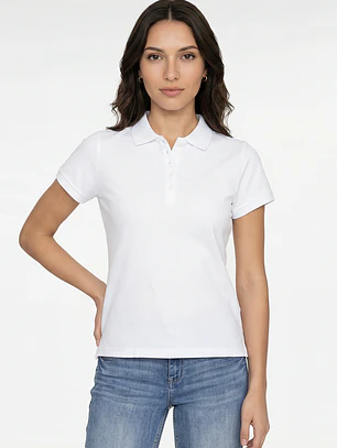 Polera Pique Mujer Blanco