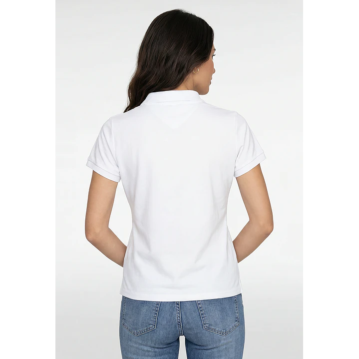Polera Pique Mujer Blanco 3