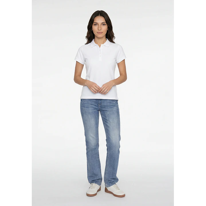 Polera Pique Mujer Blanco 2