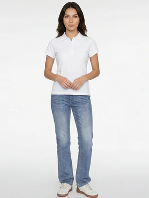 Polera Pique Mujer Blanco