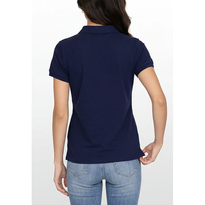 Polera Pique Mujer Azul 4