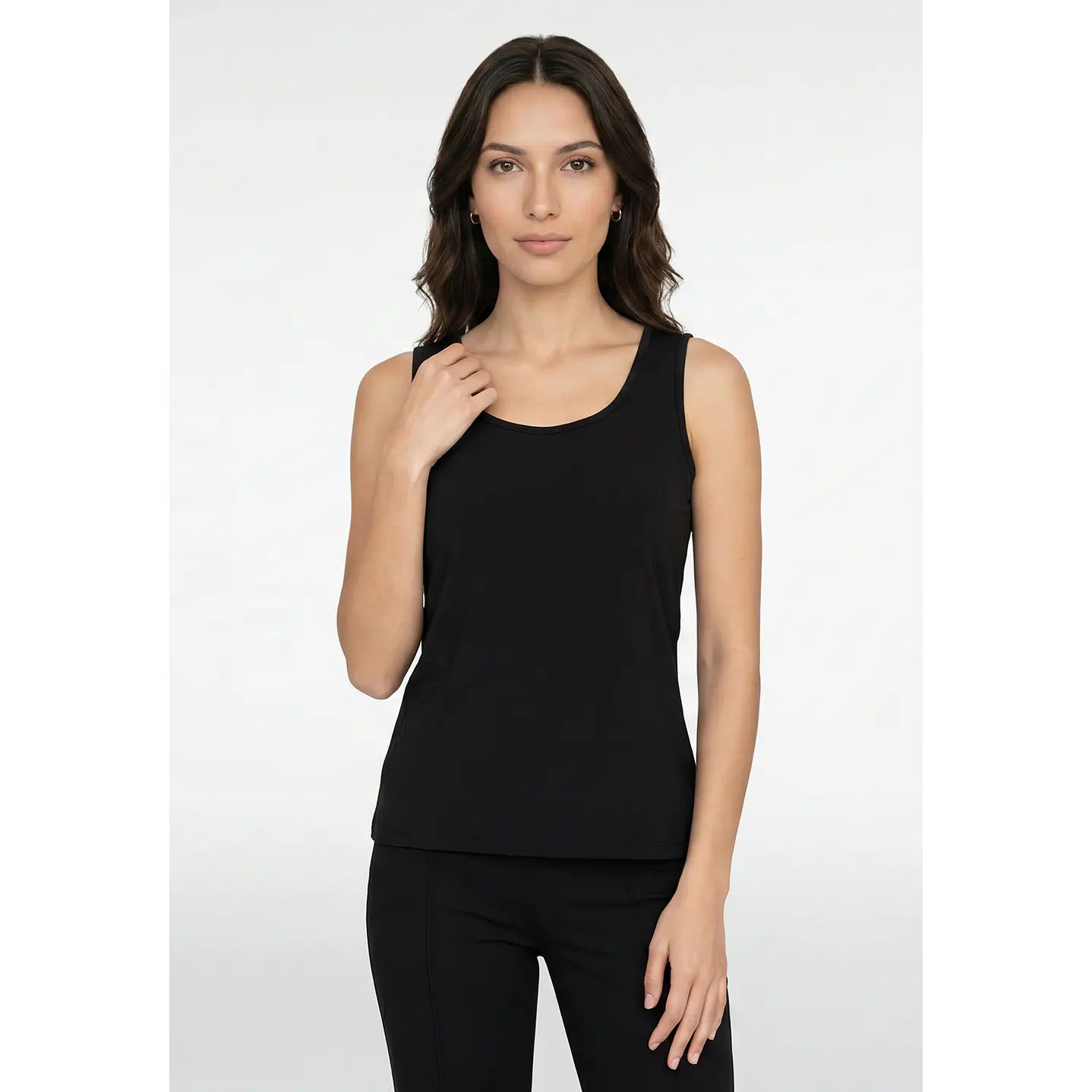 Polera Clasica Mujer Sin Manga Negro 1