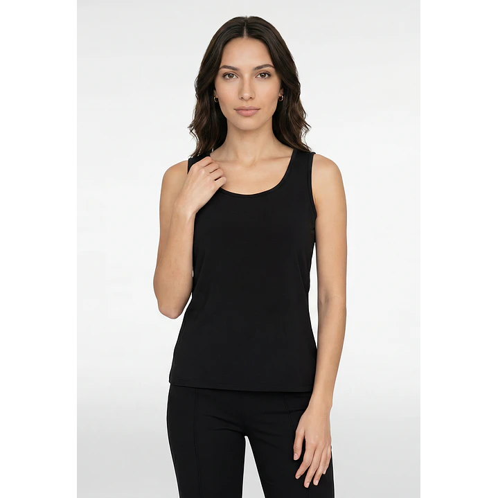 Polera Clasica Mujer Sin Manga Negro 1