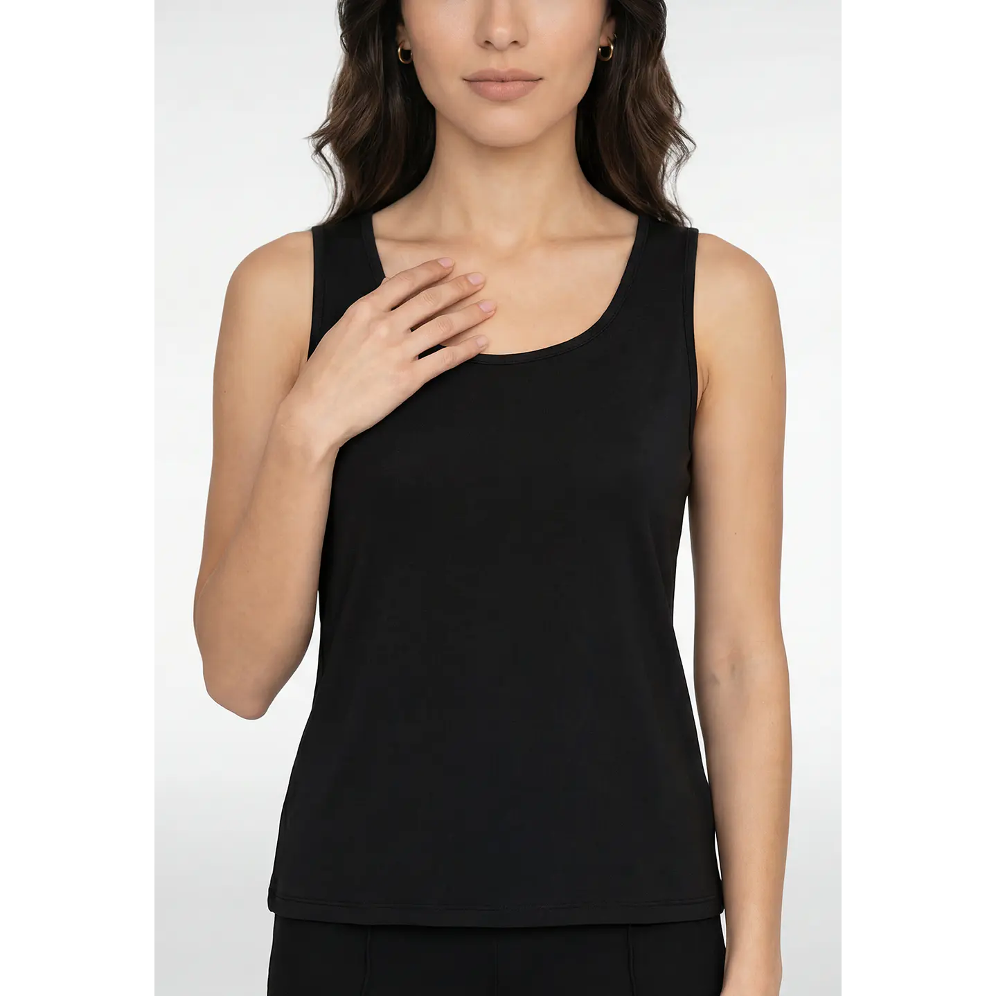 Polera Clasica Mujer Sin Manga Negro 4
