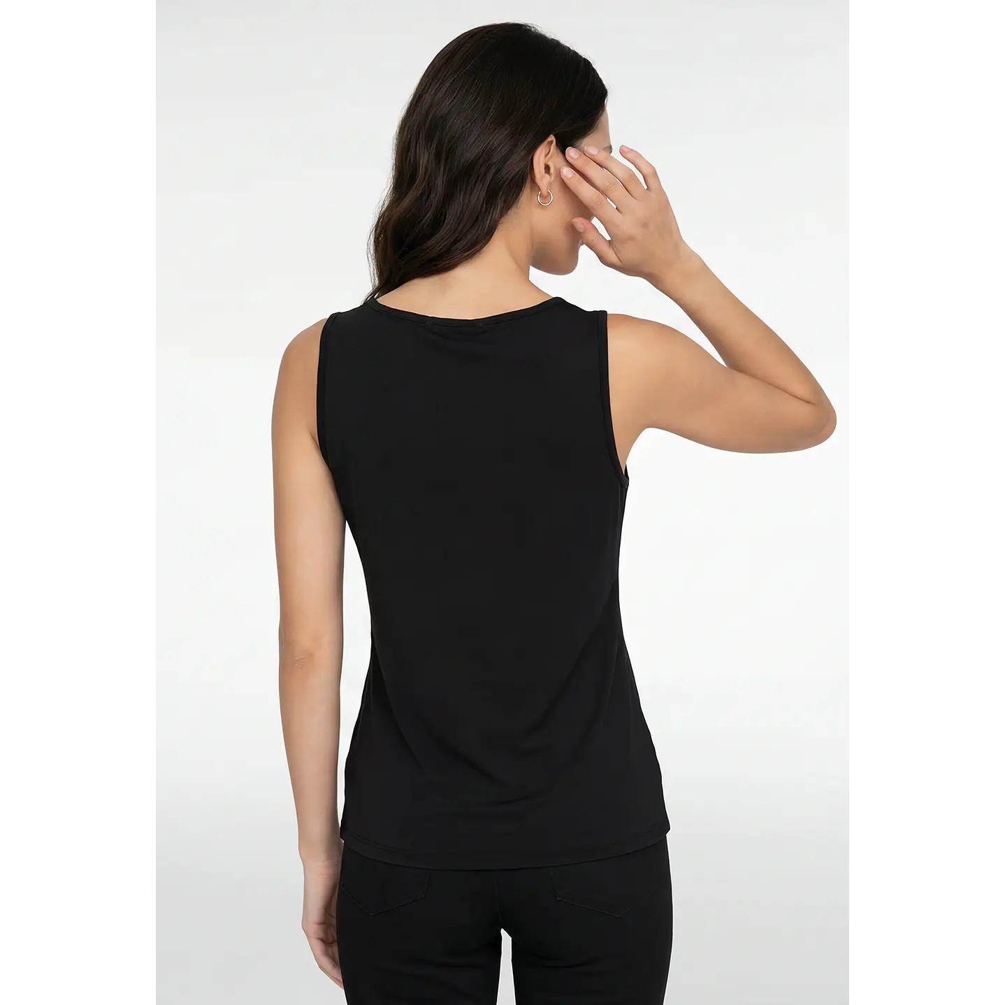 Polera Clasica Mujer Sin Manga Negro 3