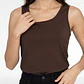 Polera Clasica Mujer Sin Manga Café - Miniatura 4