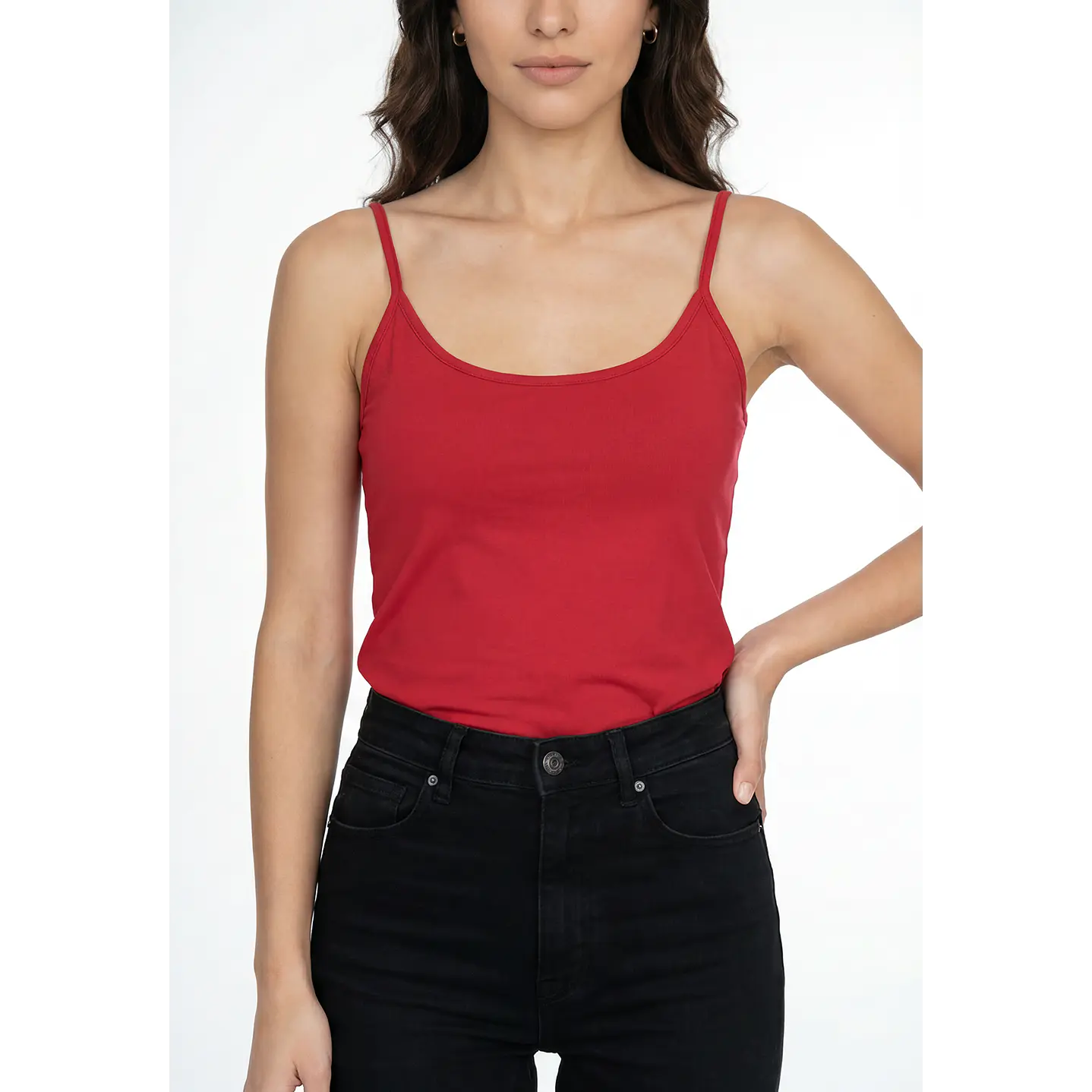 Peto Básica Mujer Sin Manga Rojo 4