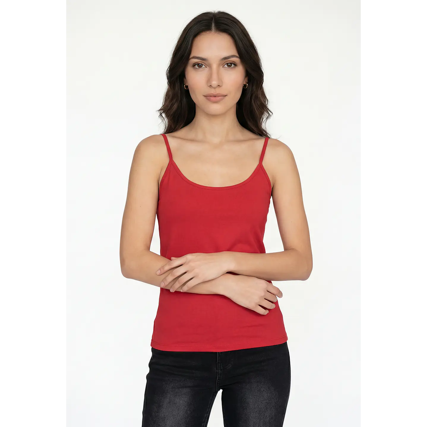 Peto Básica Mujer Sin Manga Rojo 1