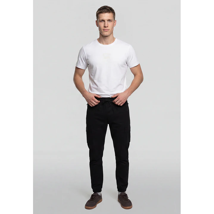 Pantalón Cargo Hombre Negro 4
