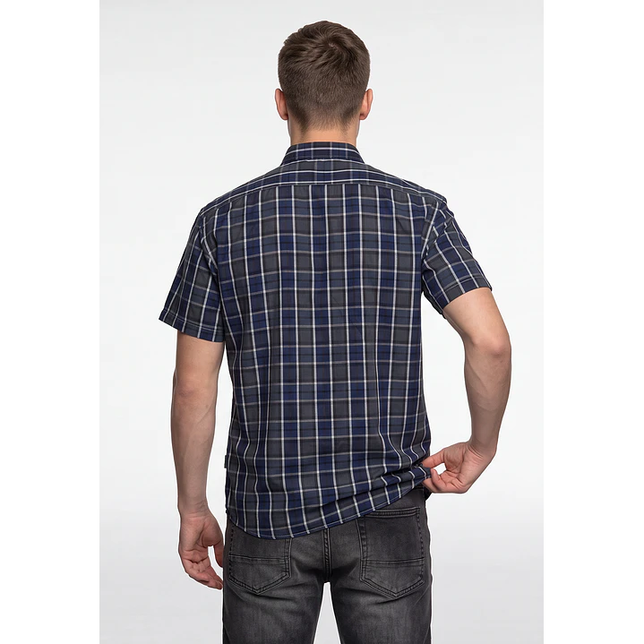 Camisa Escosesa Hombre Azul 3