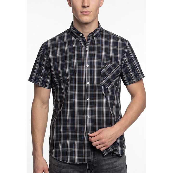 Camisa Escosesa Hombre Café 4
