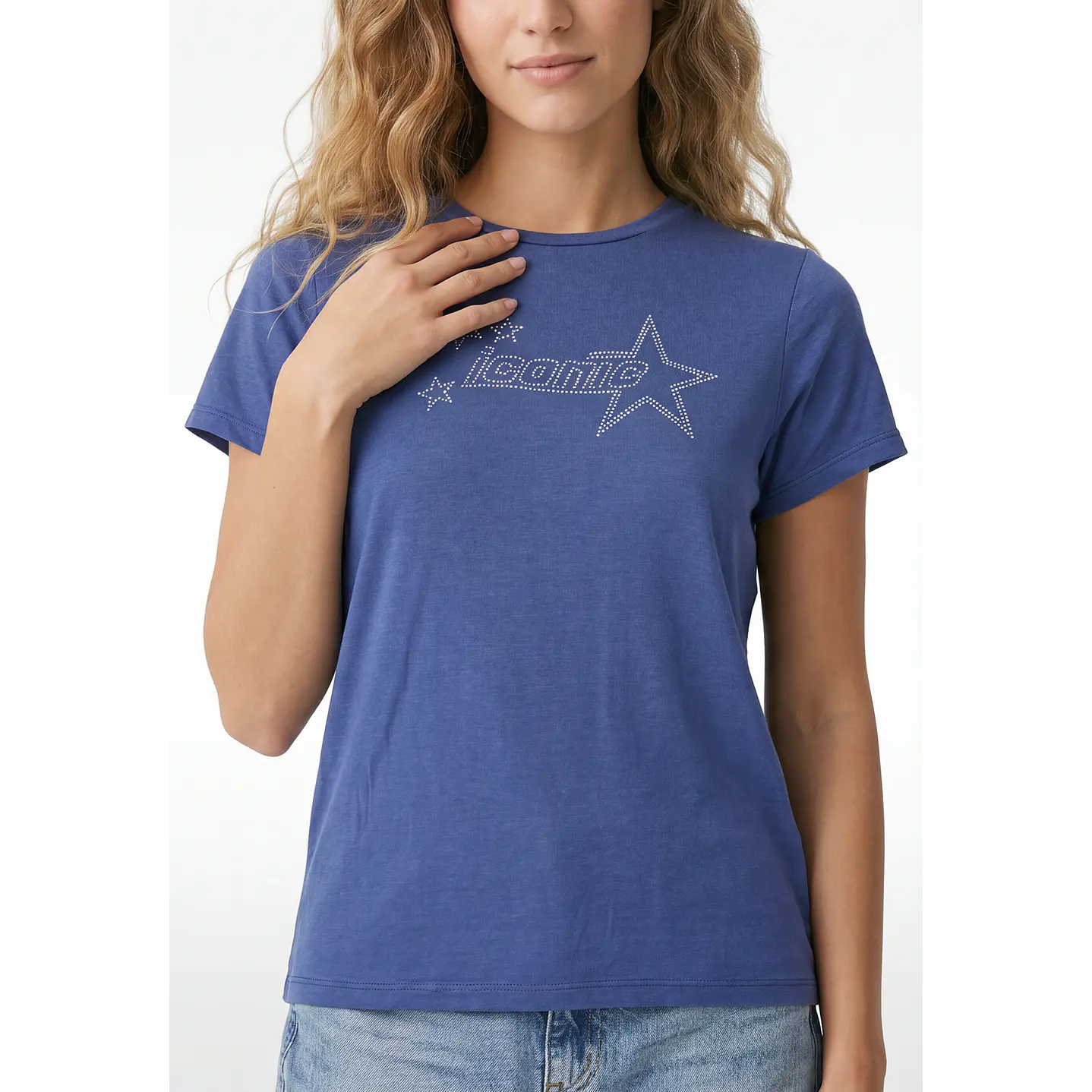 Polera Est Varios Mujer Azul 4