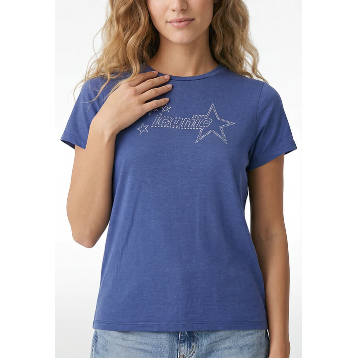 Polera Est Varios Mujer Azul 4