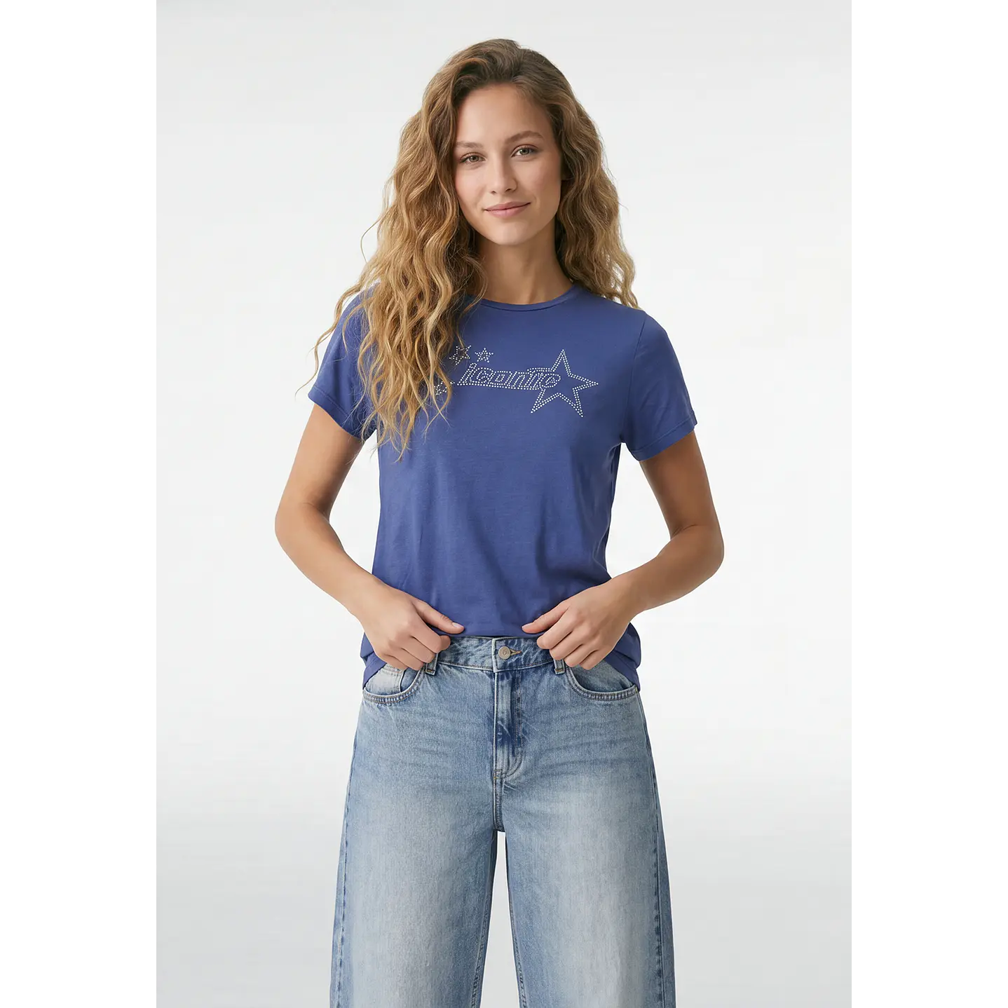 Polera Est Varios Mujer Azul 1