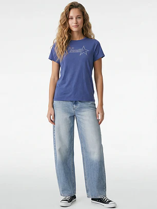 Polera Est Varios Mujer Azul