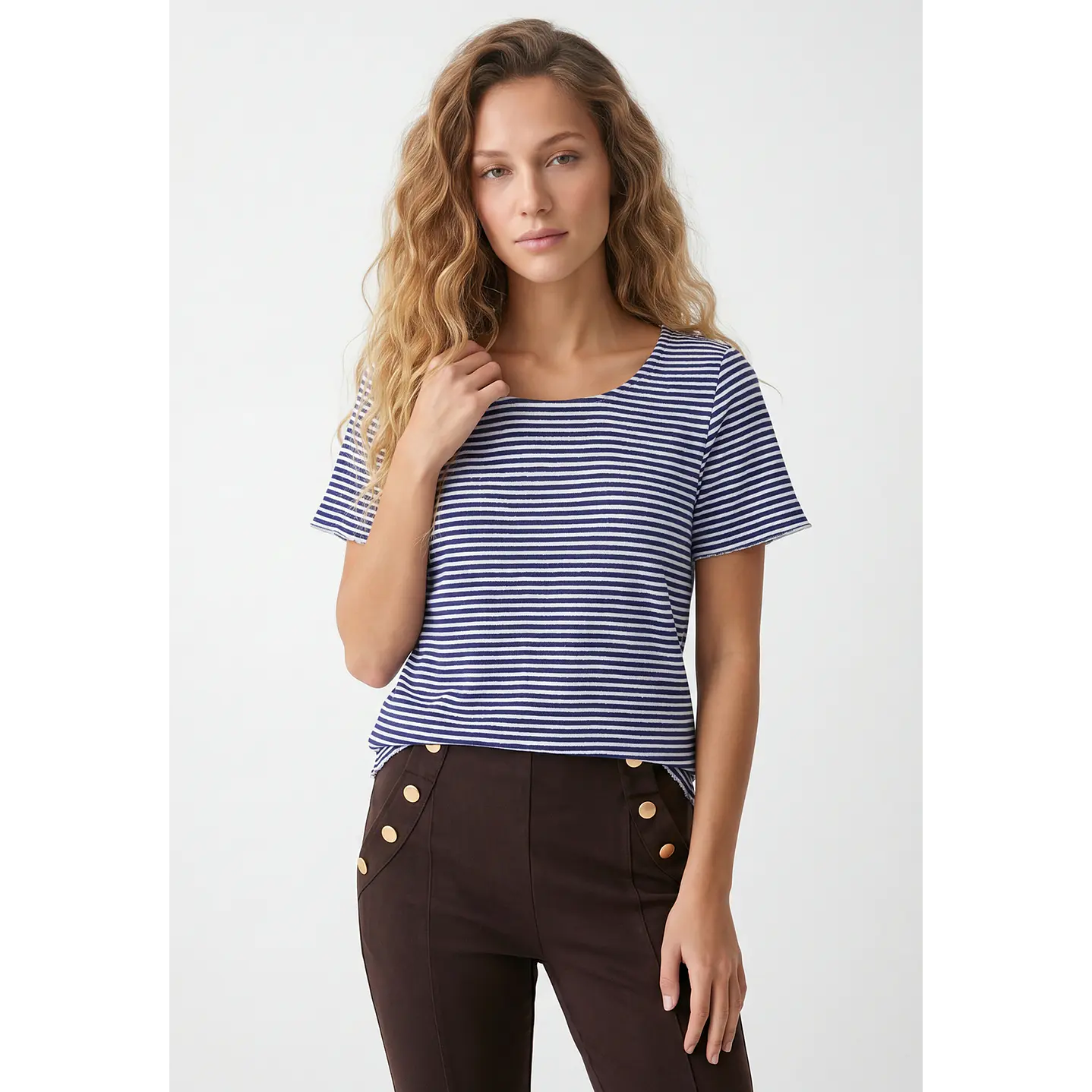 Polera Corrugado Mujer Blanco 1