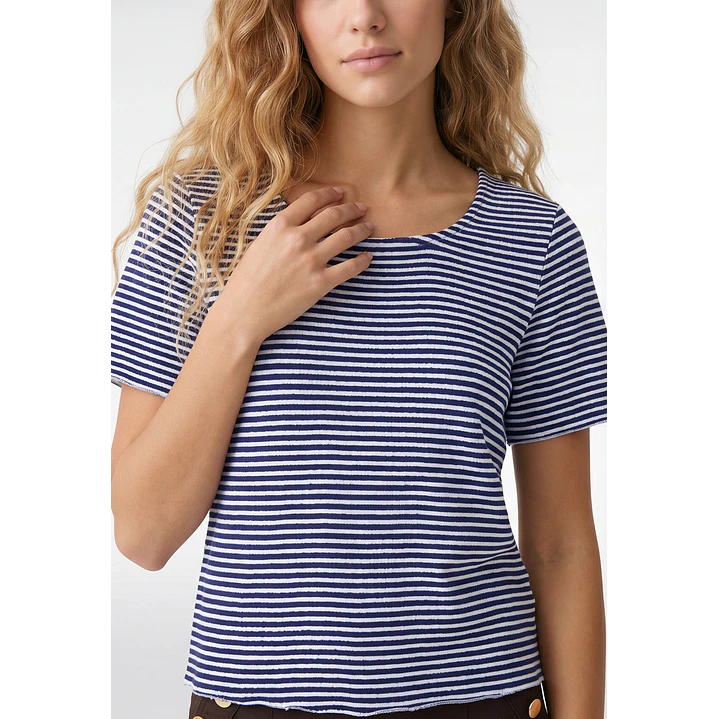 Polera Corrugado Mujer Blanco 4