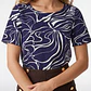 Polera Corrugado Mujer Azul - Miniatura 4