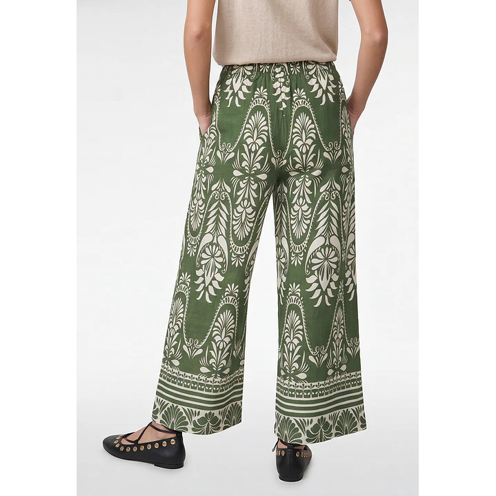 Pantalón Palazzo Mujer Verde 3