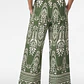 Pantalón Palazzo Mujer Verde - Miniatura 3
