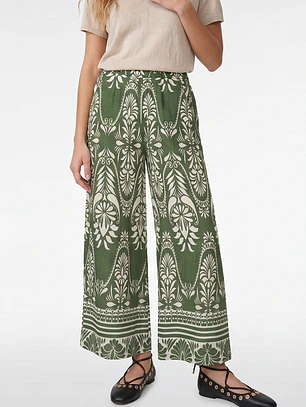 Pantalón Palazzo Mujer Verde