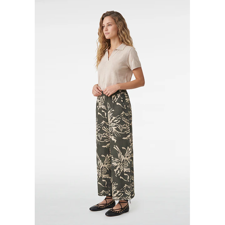 Pantalón Palazzo Mujer Kaki 4