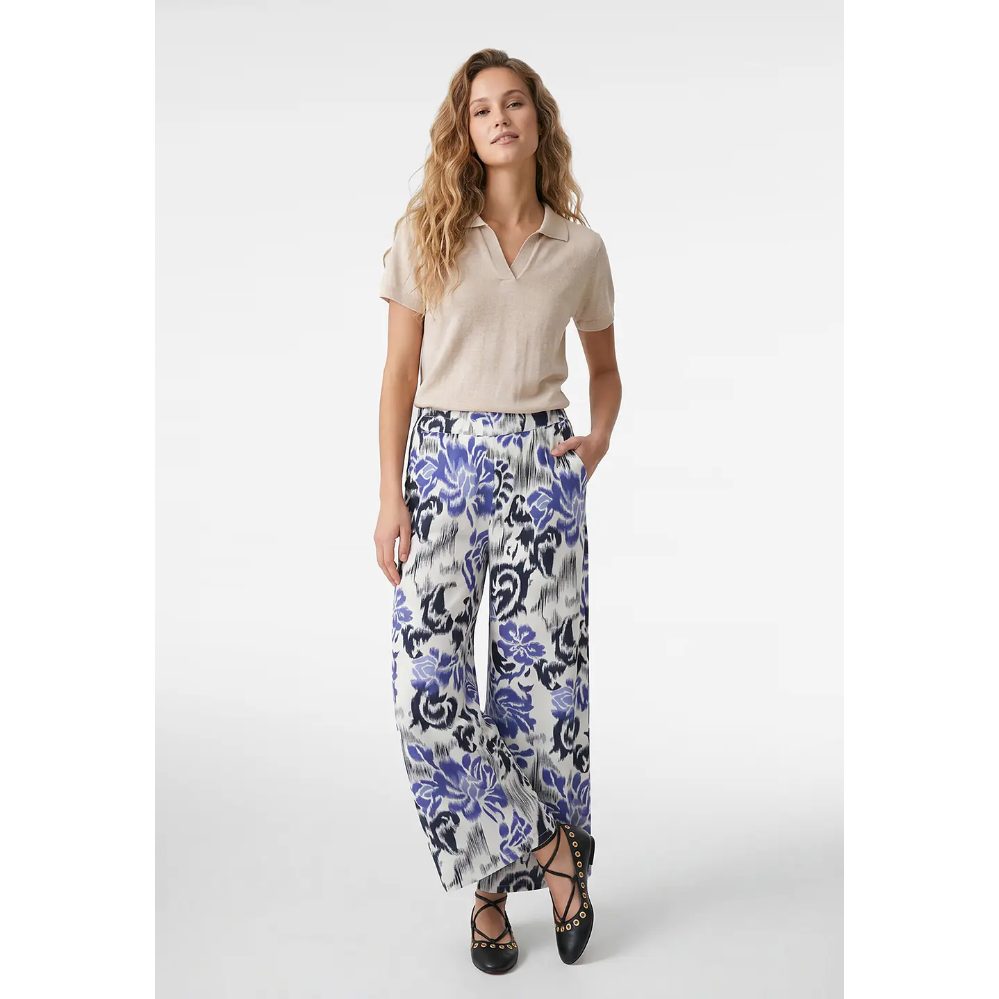 Pantalón Palazzo Mujer Azulino 2