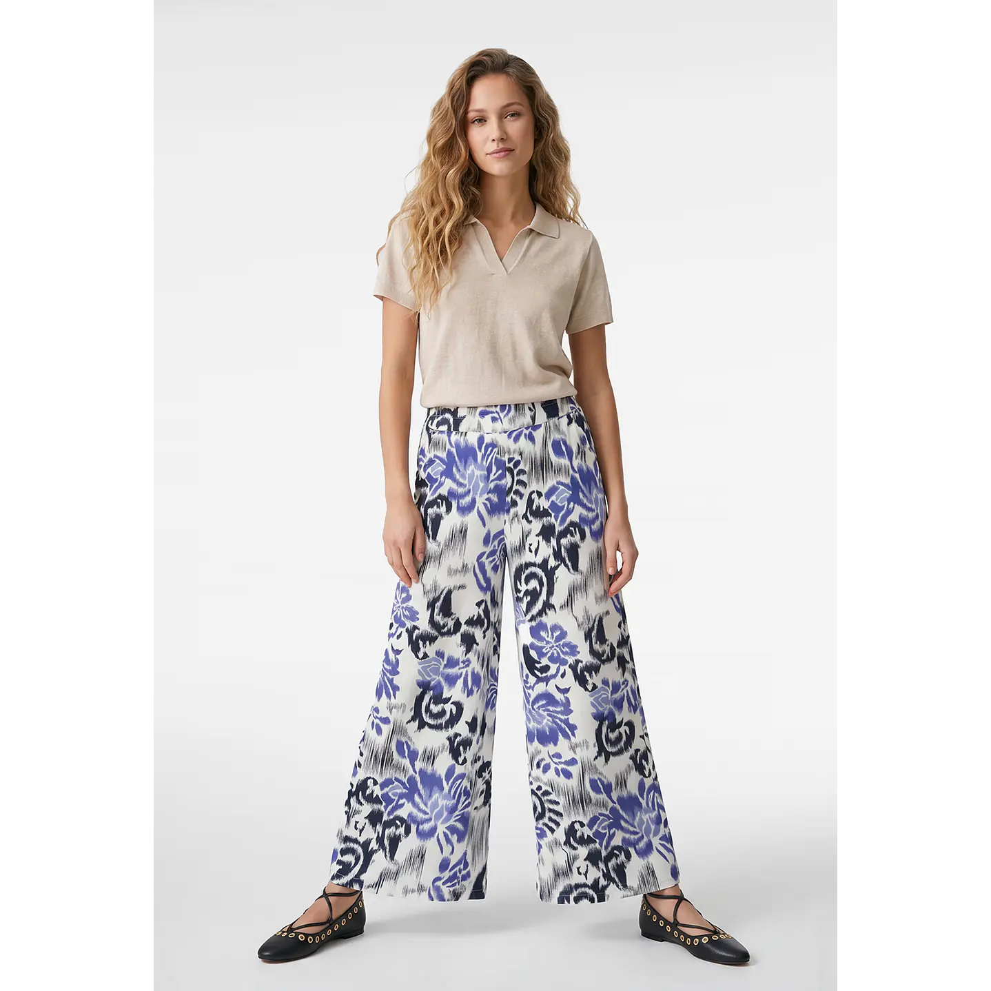 Pantalón Palazzo Mujer Azulino 4