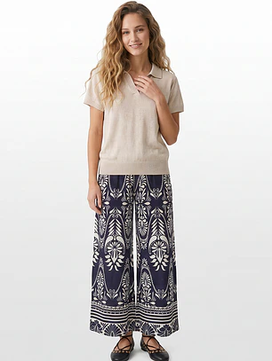 Pantalón Palazzo Mujer Azul