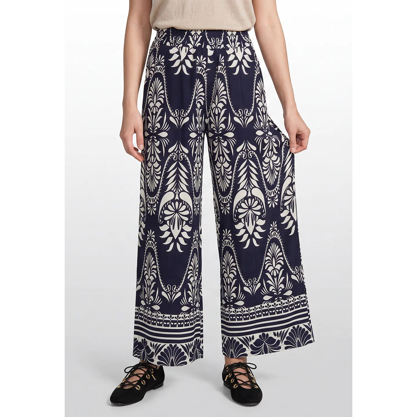 Pantalón Palazzo Mujer Azul 1