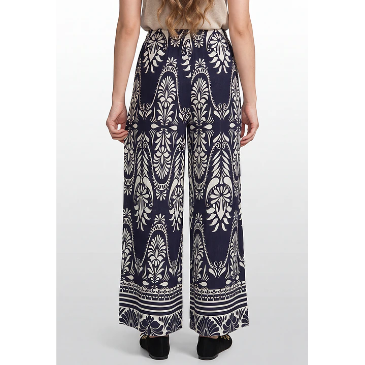Pantalón Palazzo Mujer Azul 3