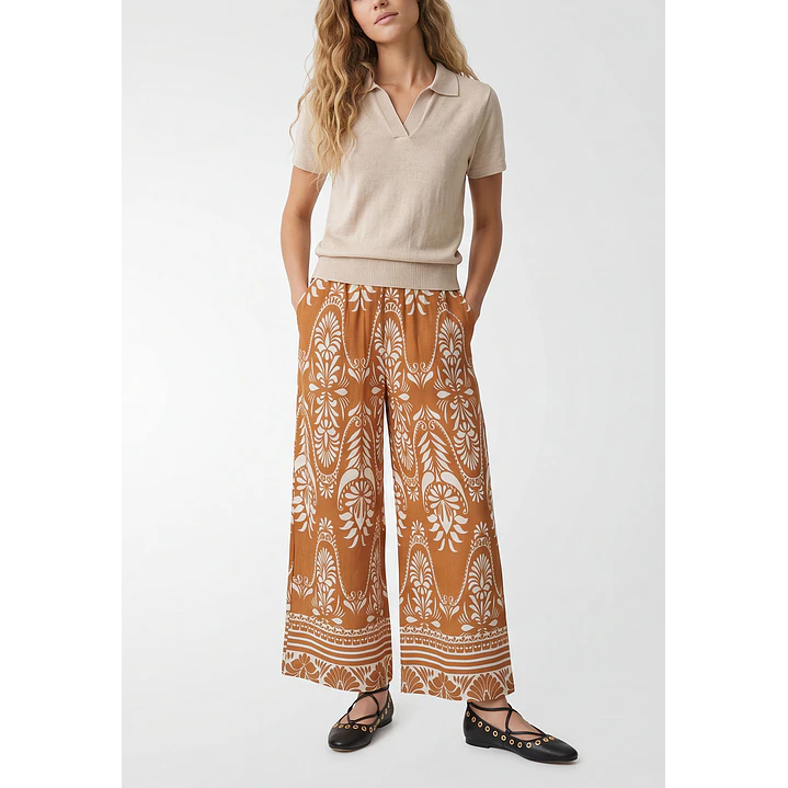 Pantalón Palazzo Mujer Caramelo 1
