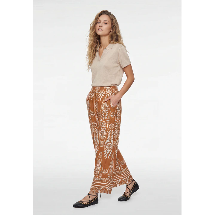 Pantalón Palazzo Mujer Caramelo 4