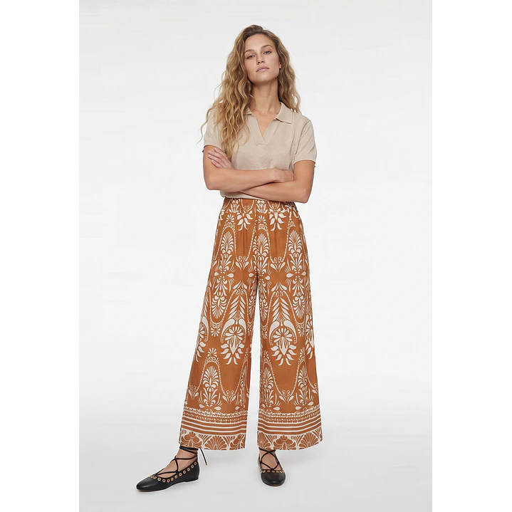 Pantalón Palazzo Mujer Caramelo 2